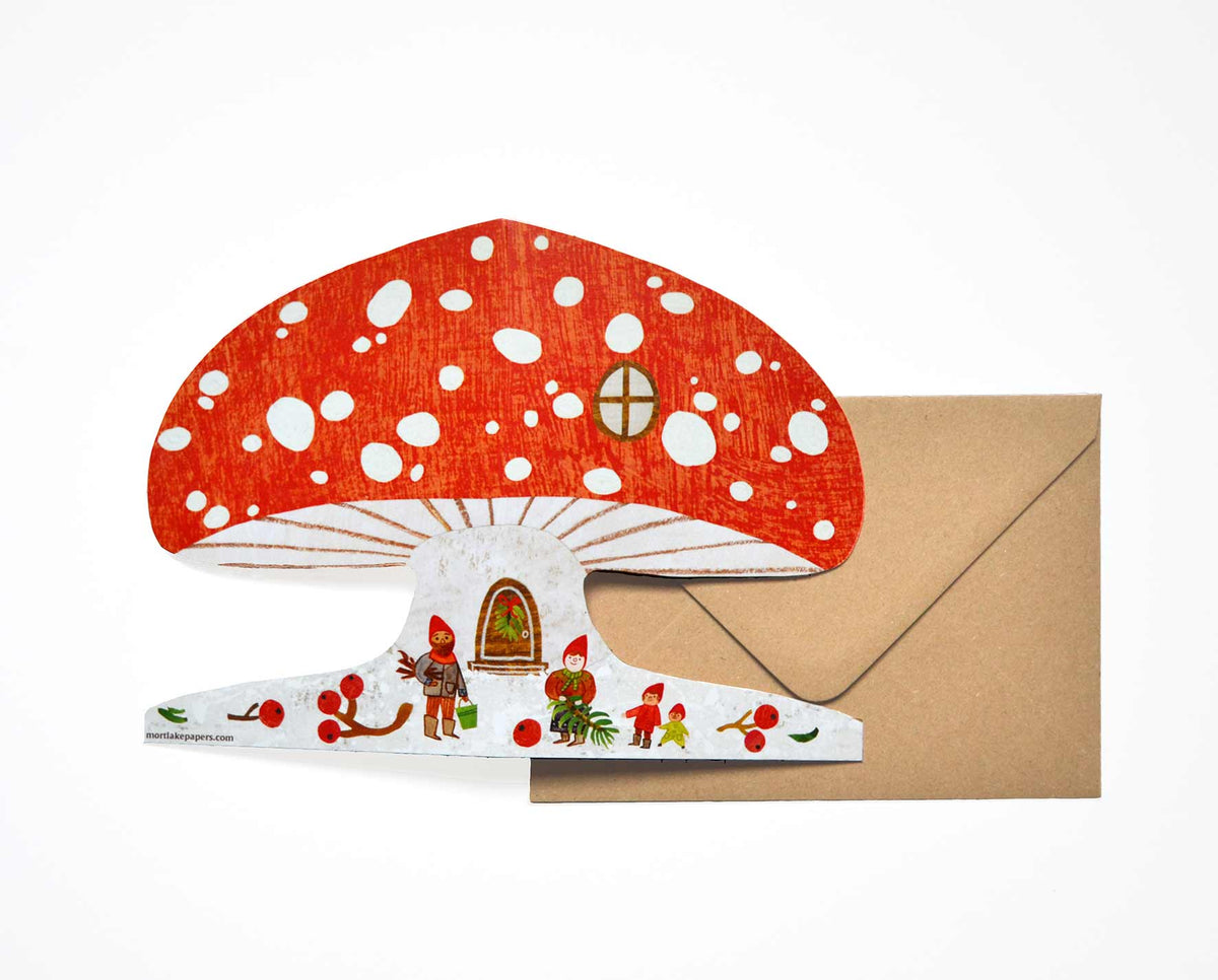 Snowy Mushroom Christmas Card