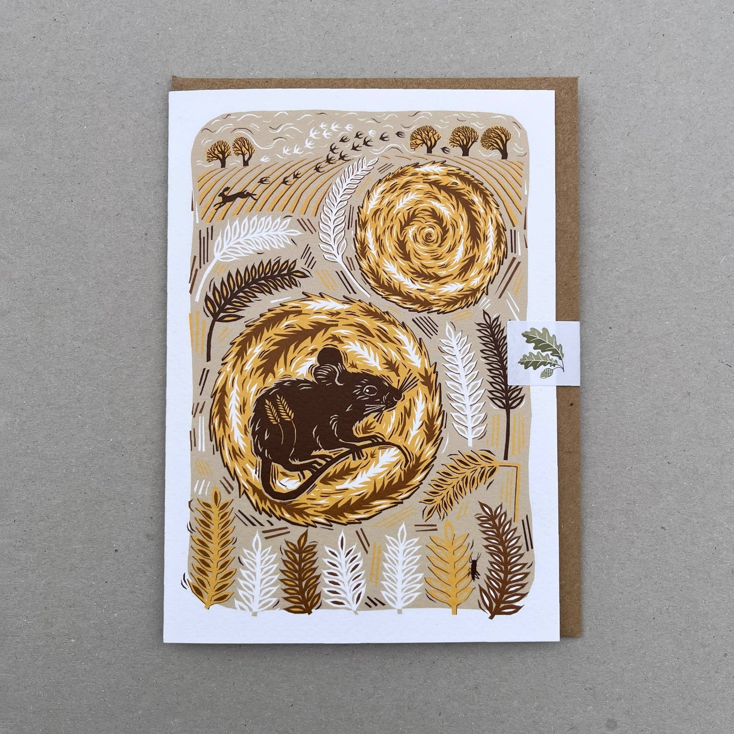 Harvest Mouse Greetings Card