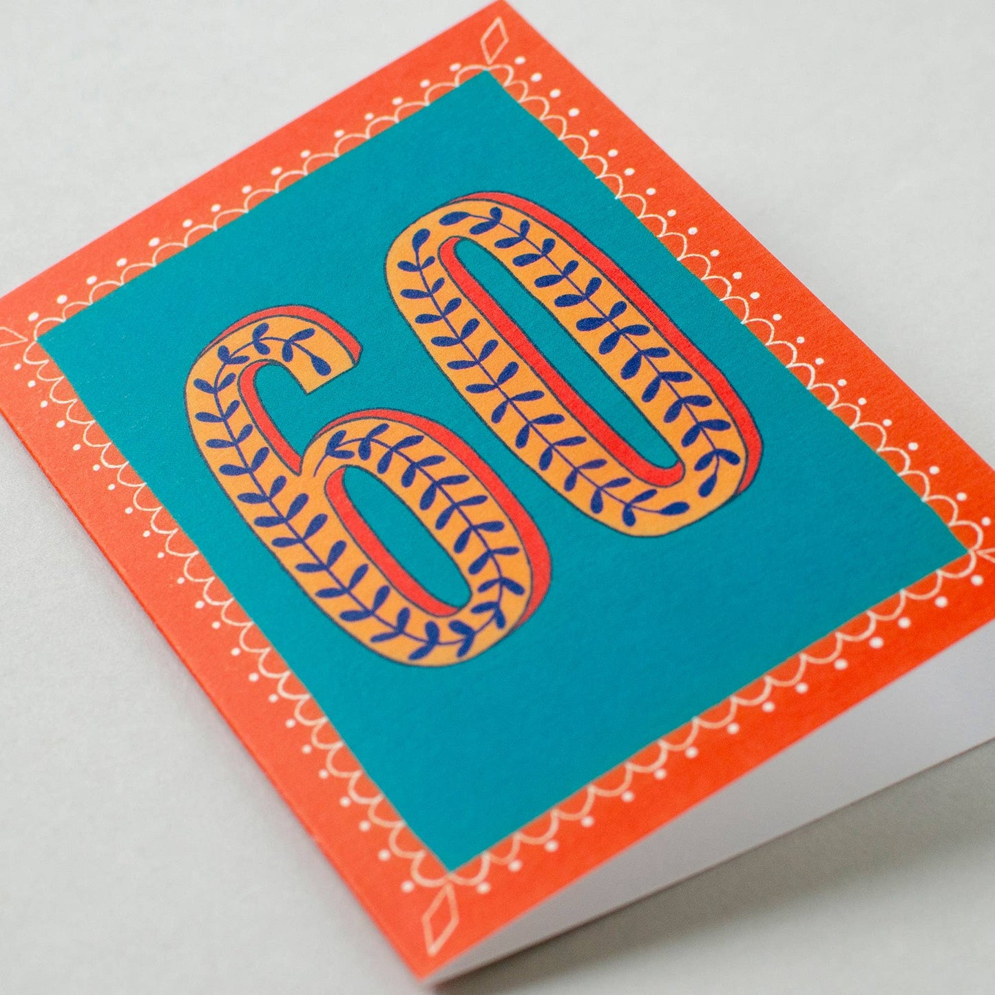 Happy 60th Birthday Greetings Card in Blue