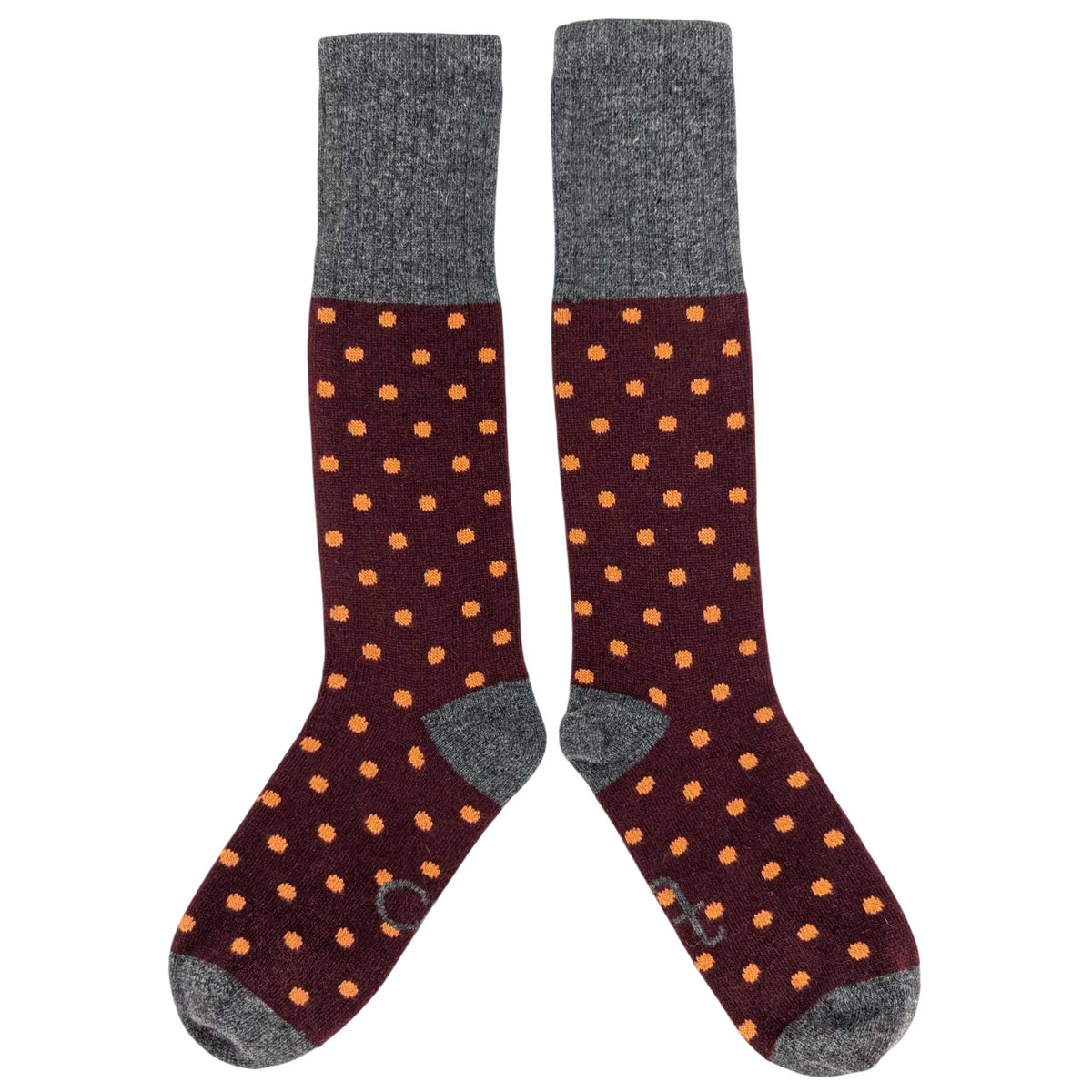 Women's Lambswool Long Socks - Spots