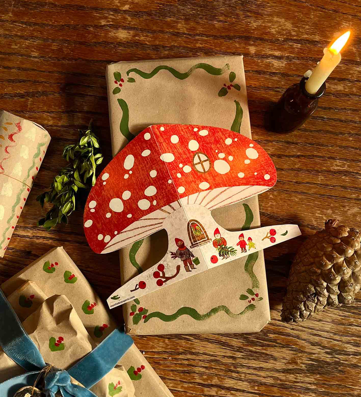 Snowy Mushroom Christmas Card