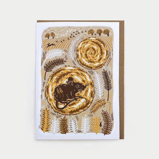 Harvest Mouse Greetings Card