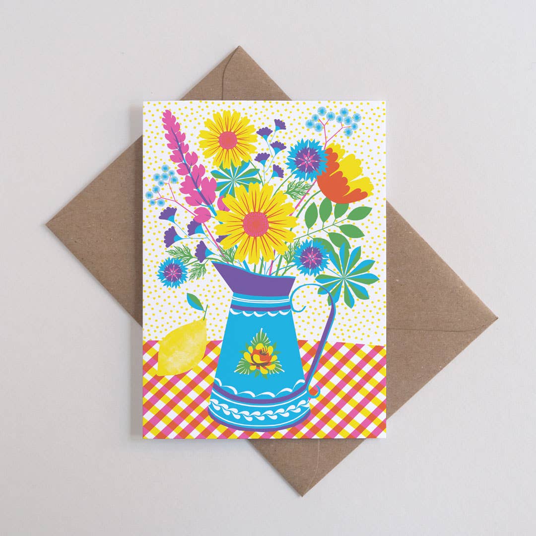 Summer Blooms greetings card