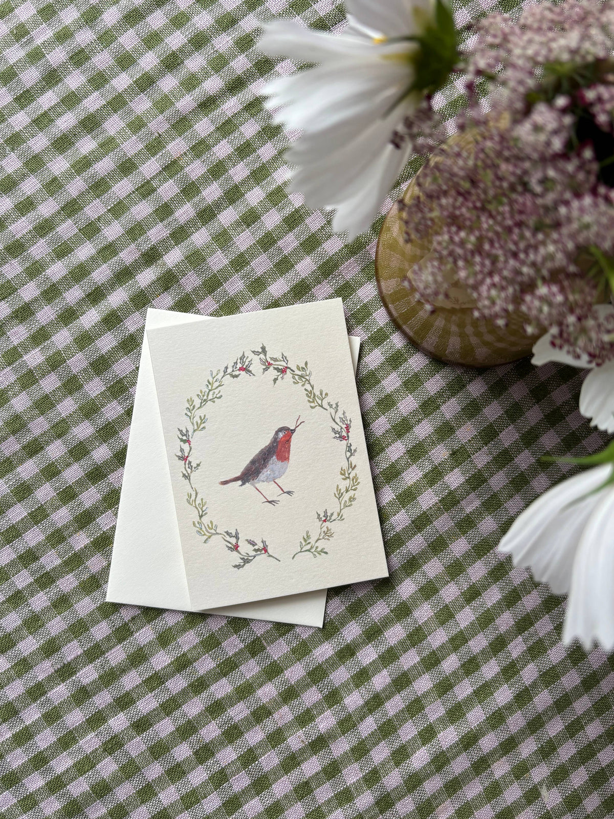 Robin mini Christmas card
