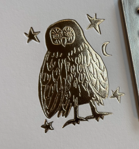 Owl Keepsake Card | Gold Embossed Art Card