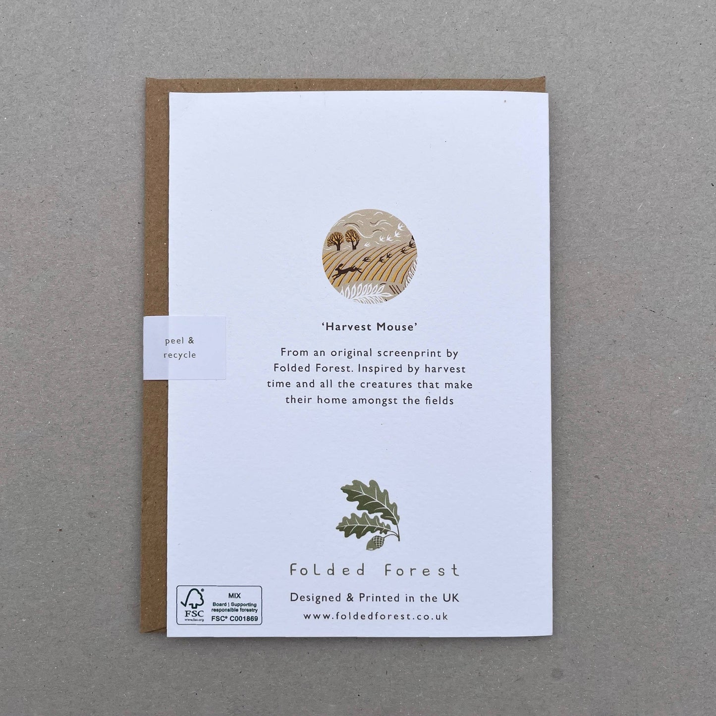 Harvest Mouse Greetings Card
