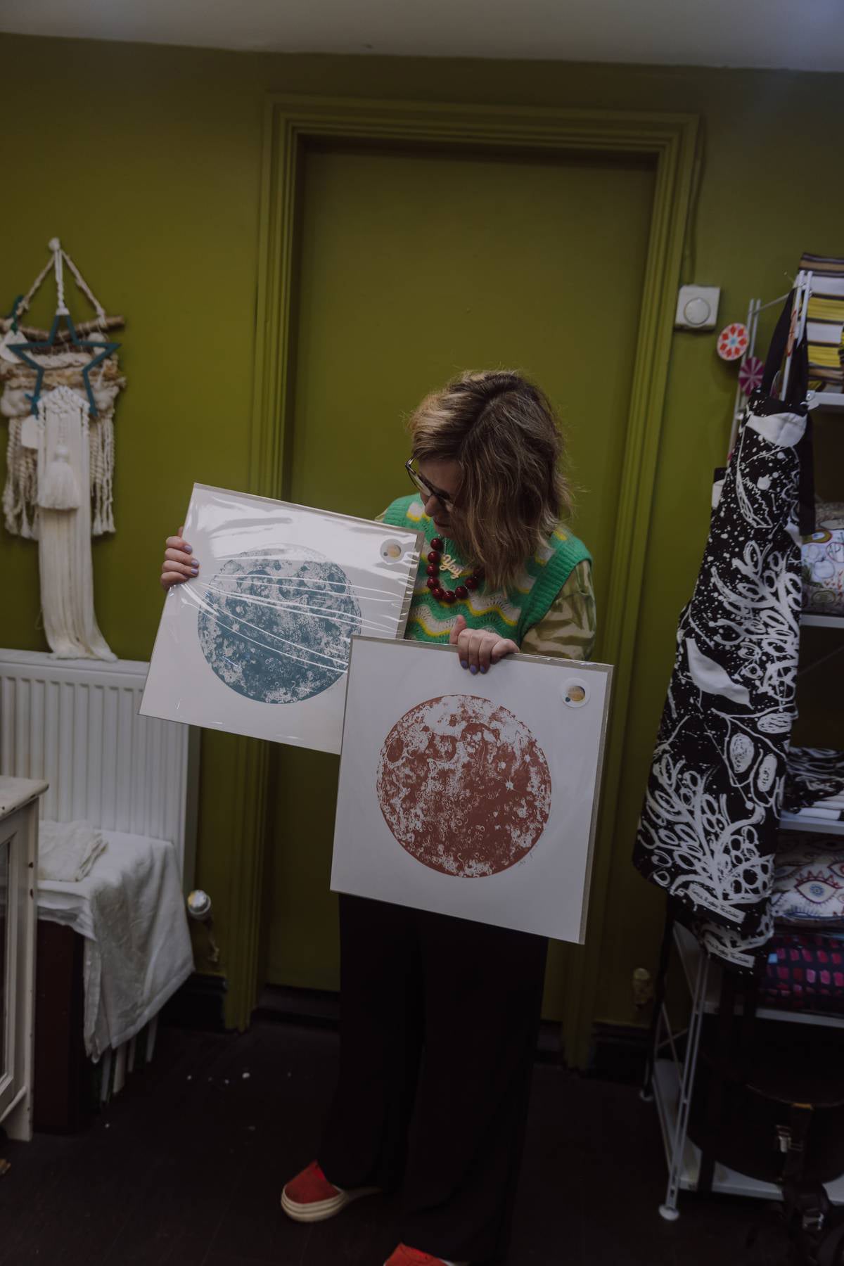 Green Moon Screen Print