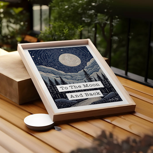 To The Moon And Back Print: A4