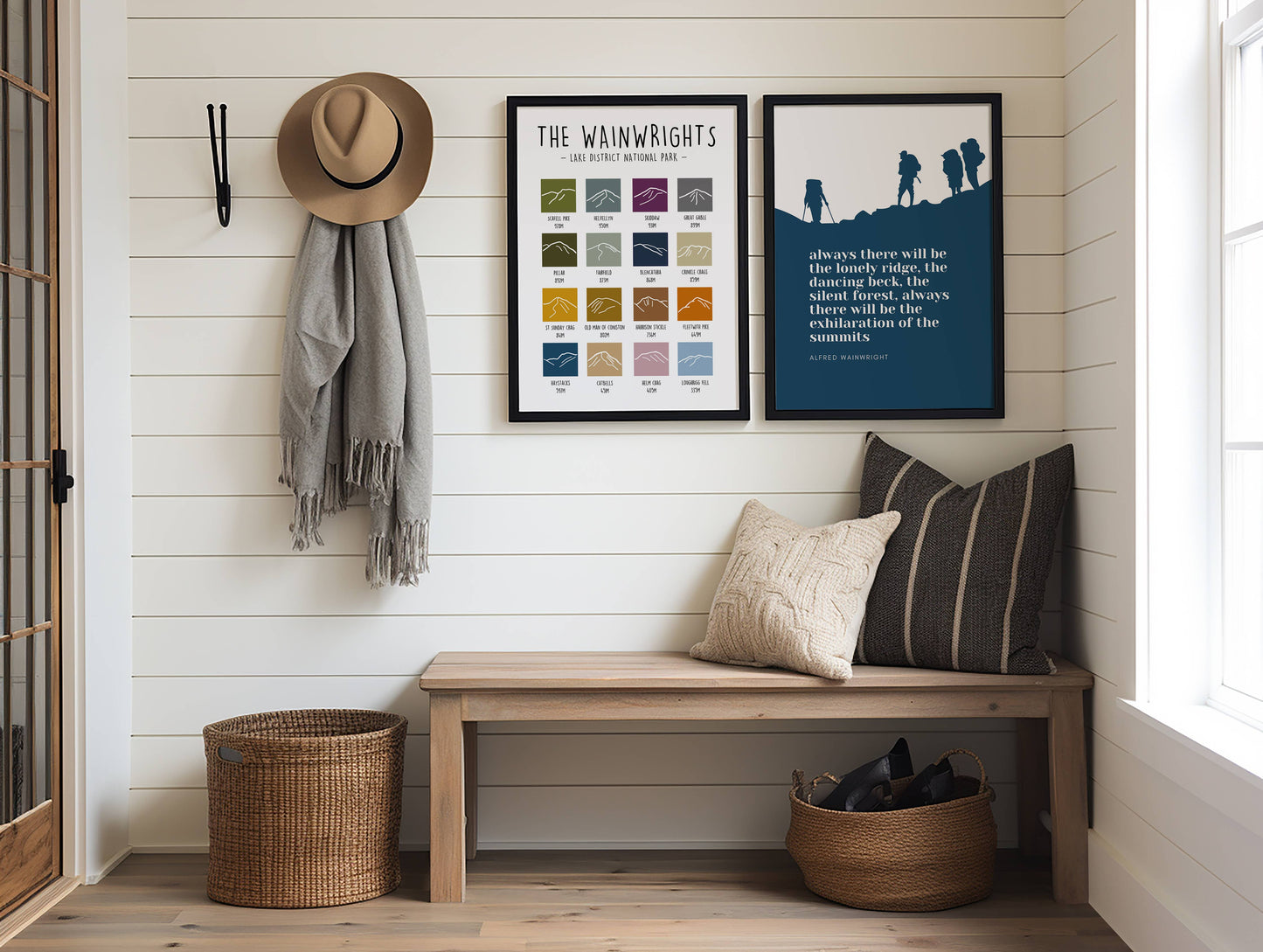 Lake District Wainwrights Print: A3