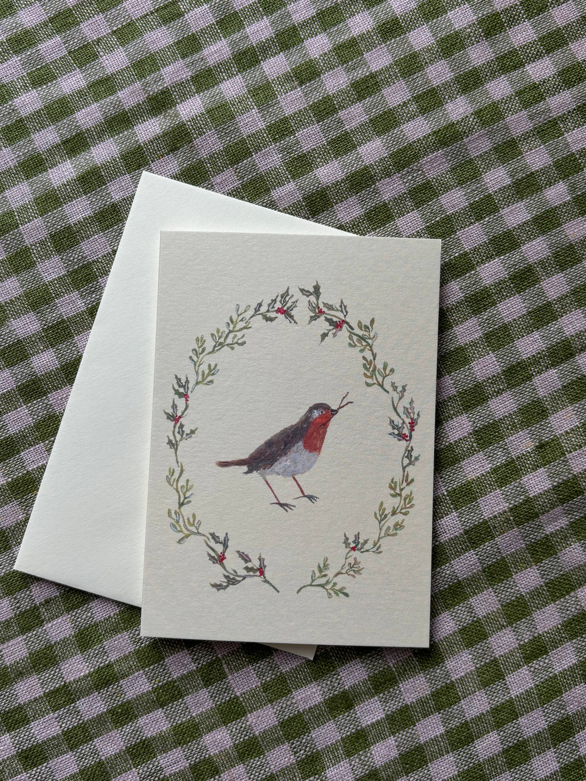 Robin mini Christmas card