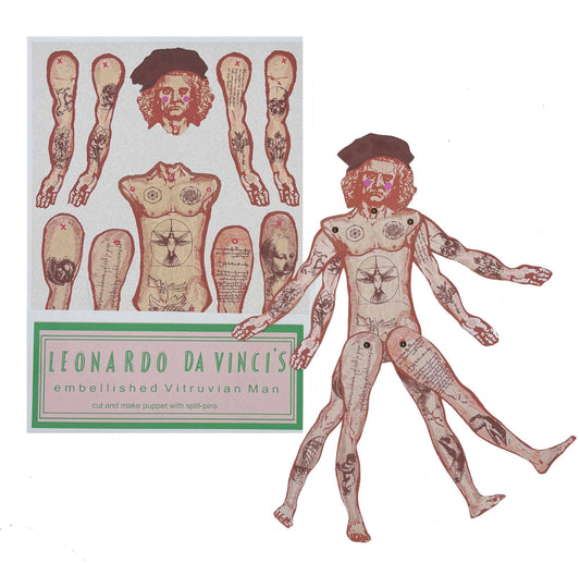 Leonardo da Vinci's "embellished" Vitruvian Man