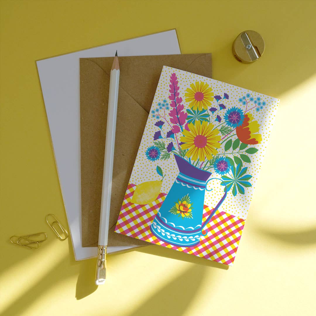 Summer Blooms greetings card