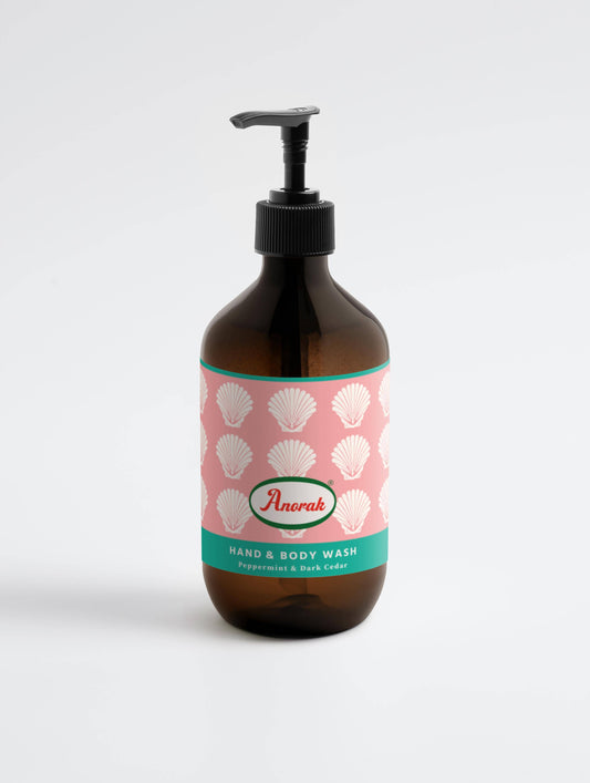 Shells Hand & Body Wash - Peppermint & Dark Cedar
