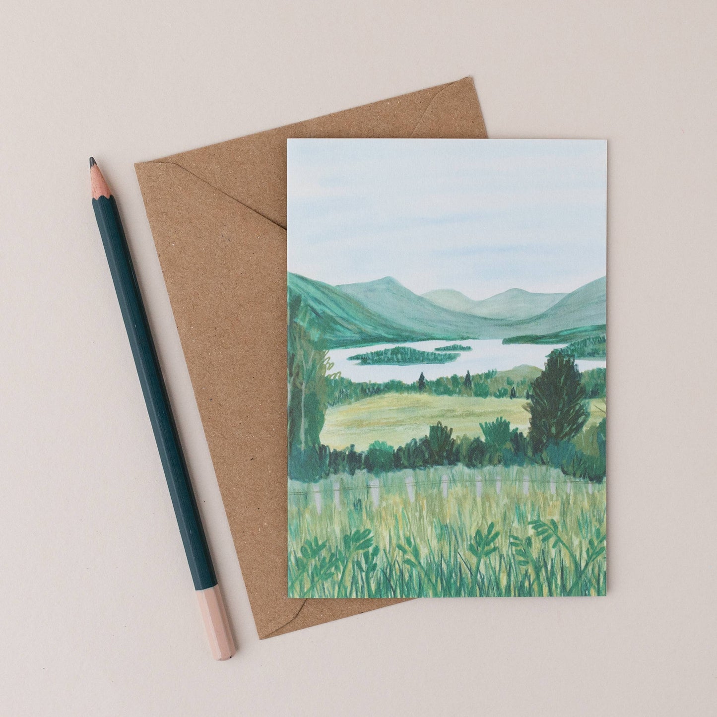 Lake and Mountains Card