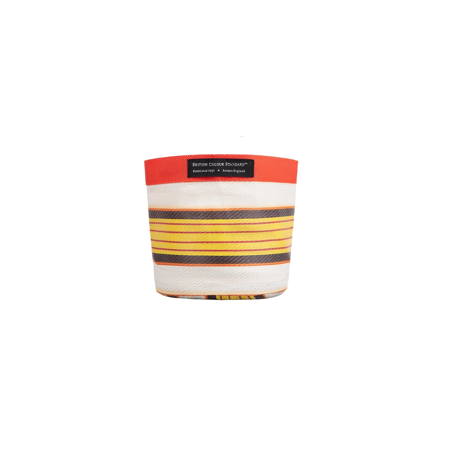 Eco Woven Plant Pot Cover In Tuscan Yellow, Pearl & Rose Beige