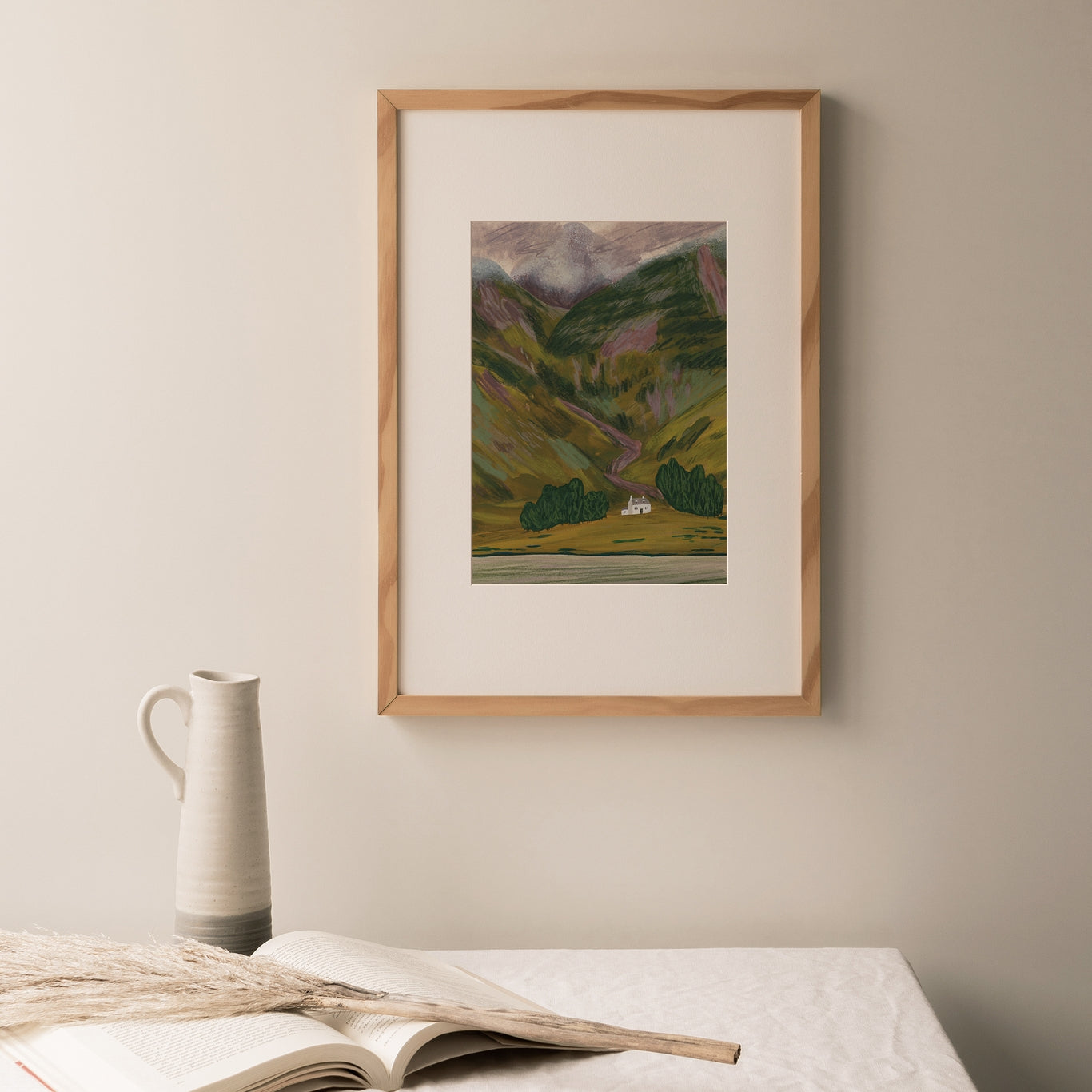 A Little Bothy in the Mountains  - A4 Art Print
