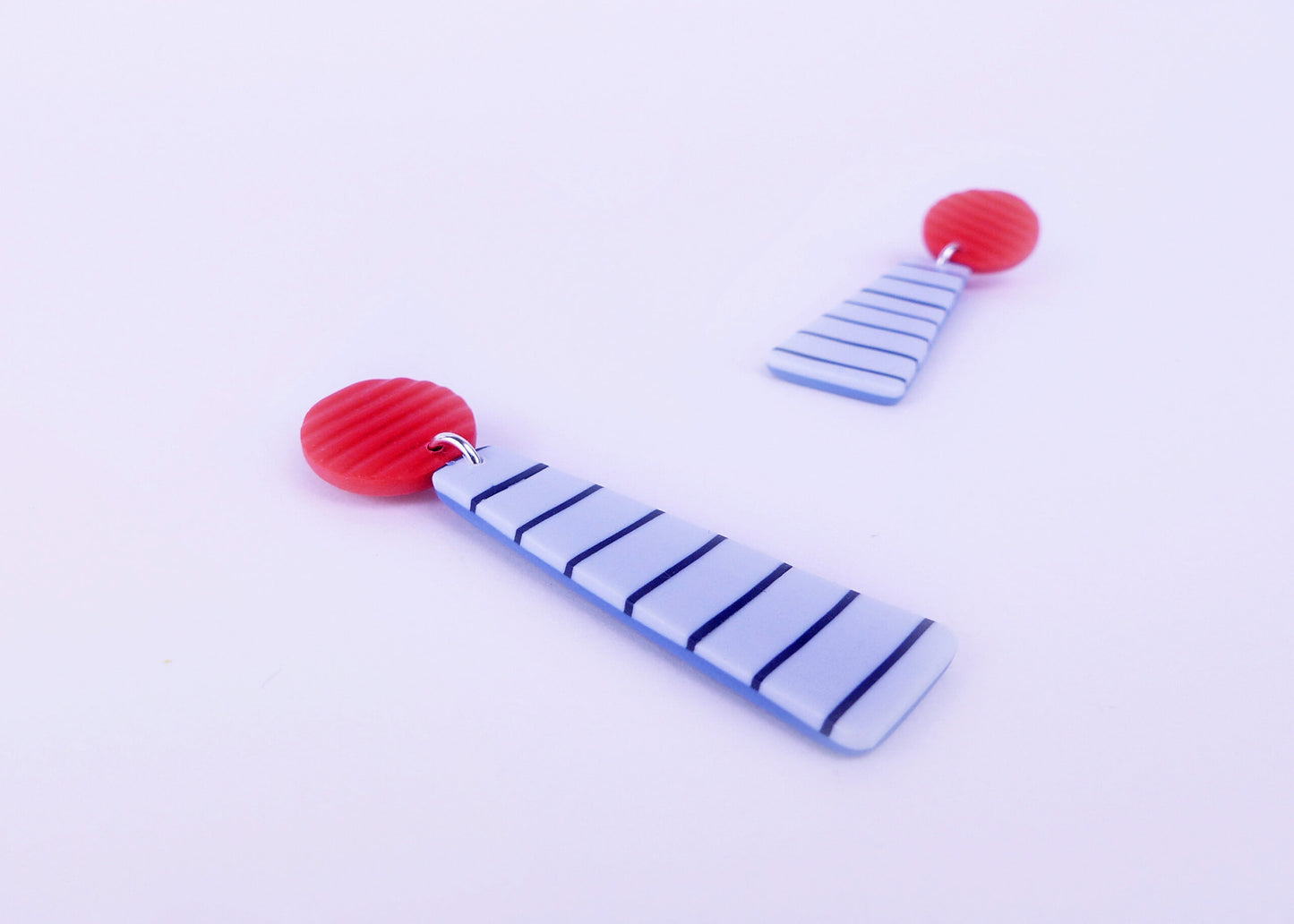 Breton Bright Blue Earrings - Long