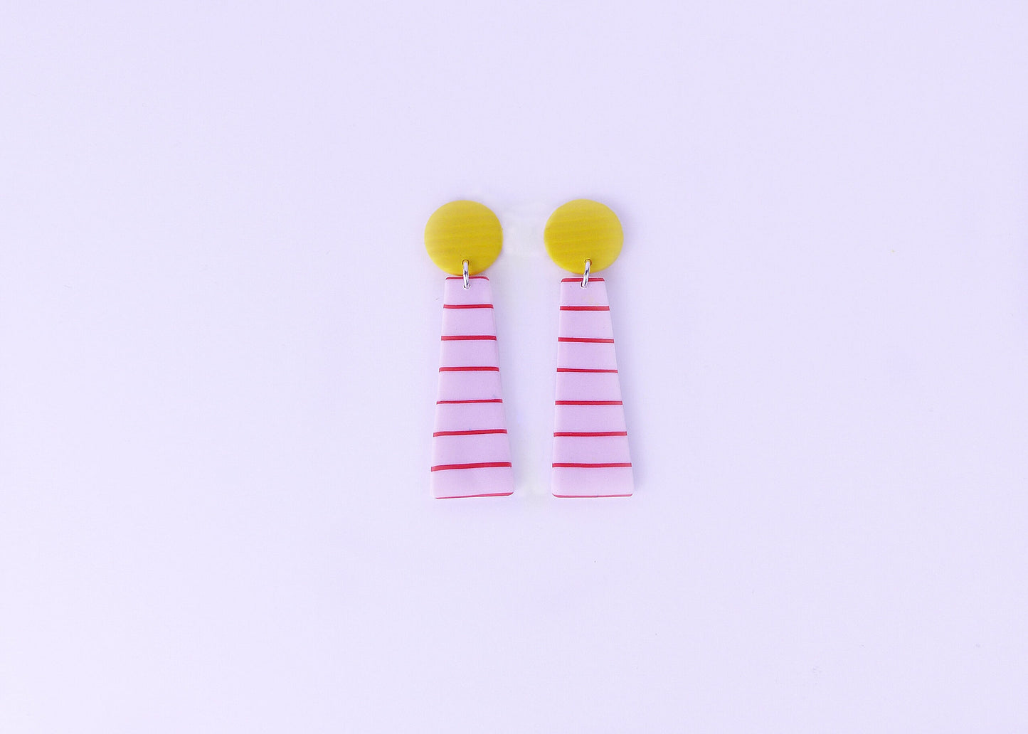 Breton Bright Pink Earrings - Long