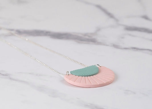 Deco Pendant Half Moon pink