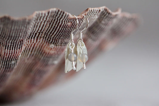 Gail Beaded Leaf Earrings