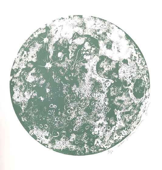 Green Moon Screen Print