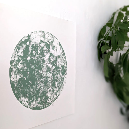 Green Moon Screen Print