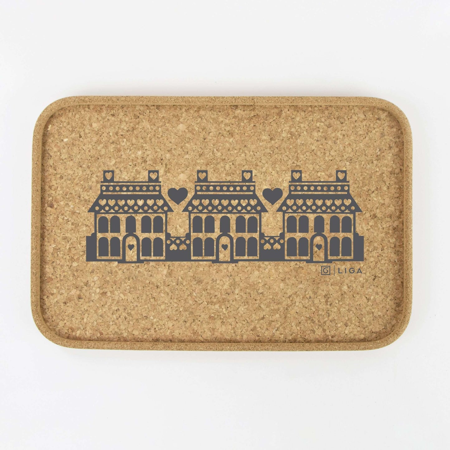 Hornsea Cork Drinks Tray - House