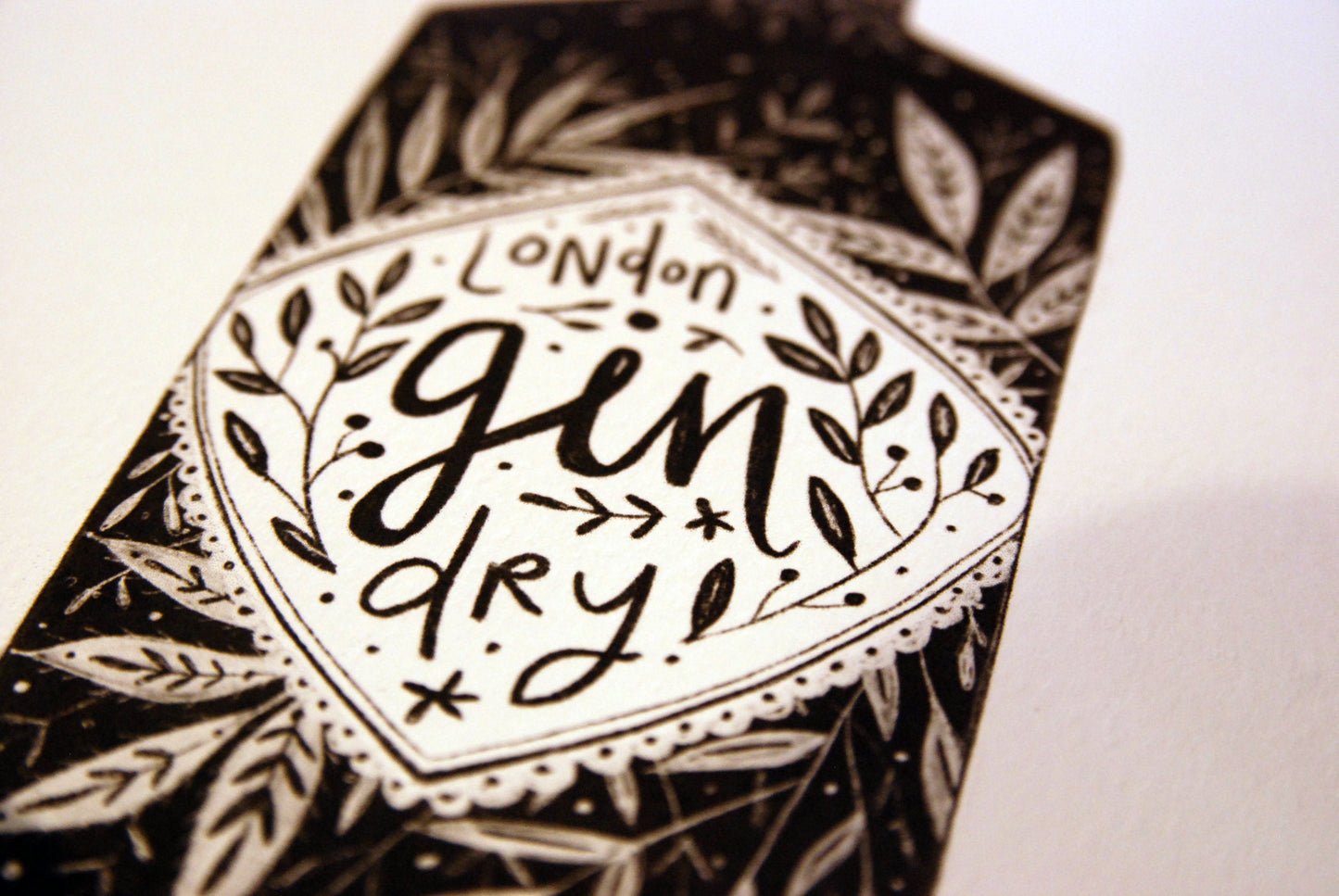 Gin Black and White Print