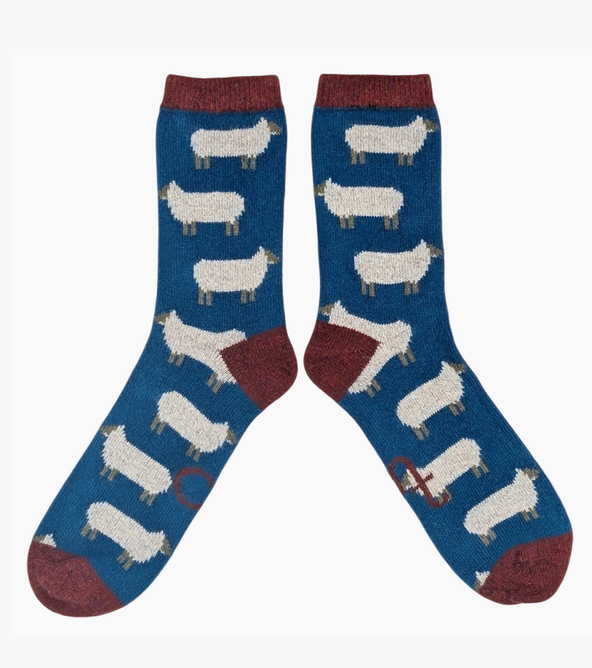 Men's Lambswool Ankle Socks - Sheep