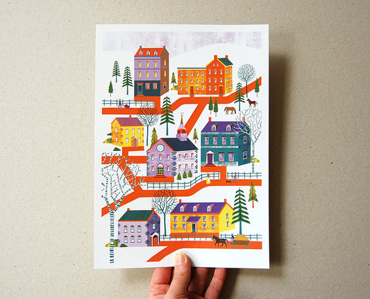 Pennsylvania -  A4 Art Print