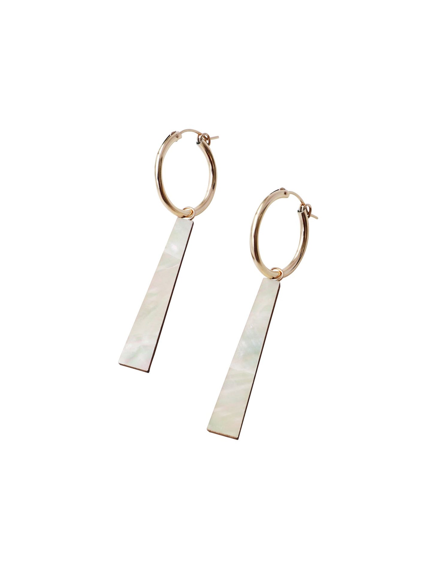 Tassel Hoops in  Mother of Pearl