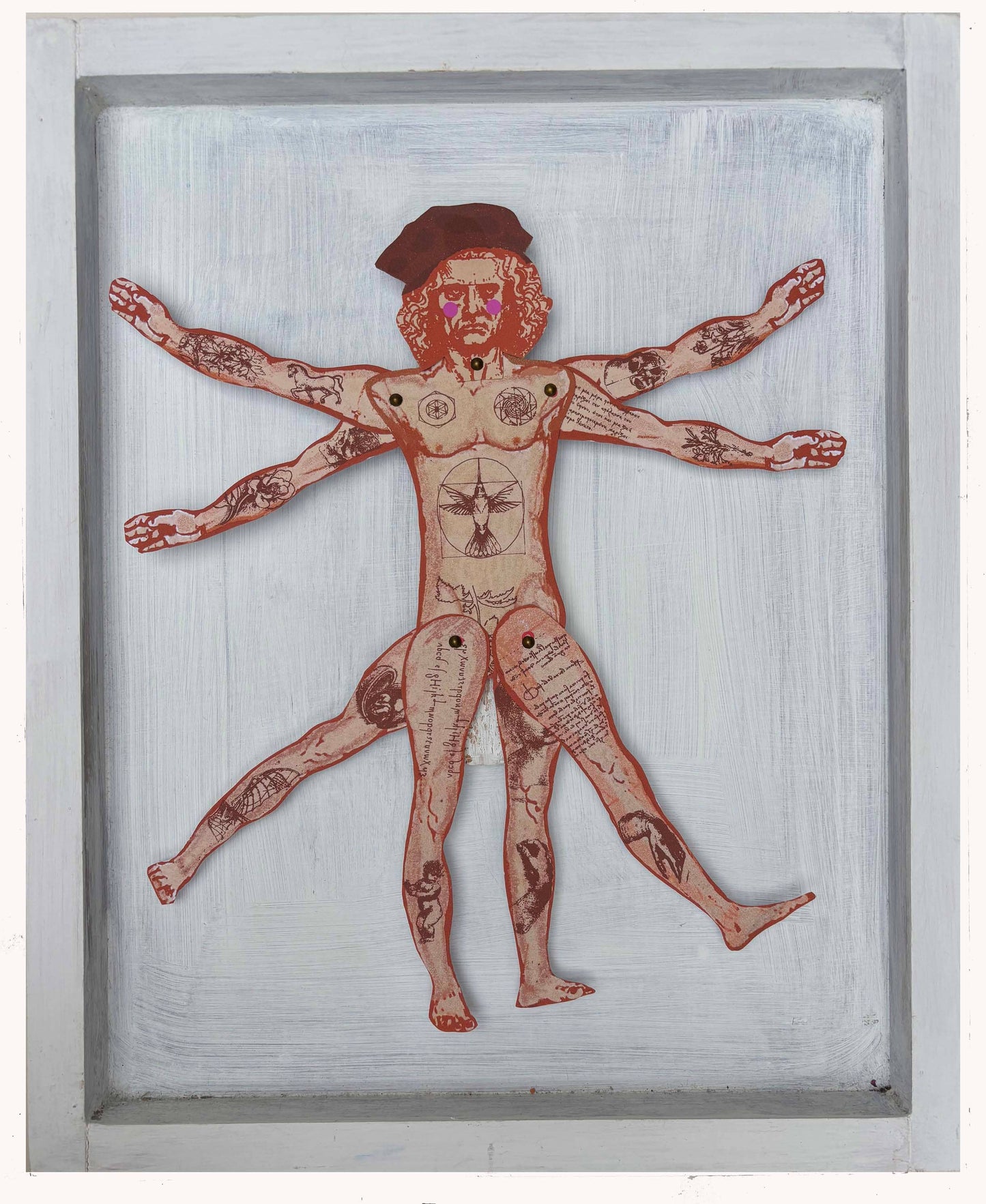 Leonardo da Vinci's "embellished" Vitruvian Man