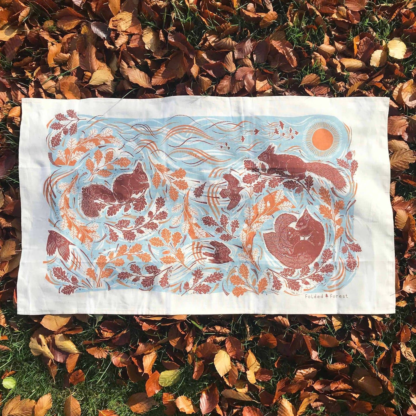 Squirrel Cotton Tea Towel