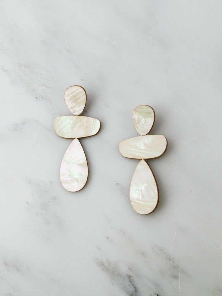 Ana Earrings in Mother of Pearl
