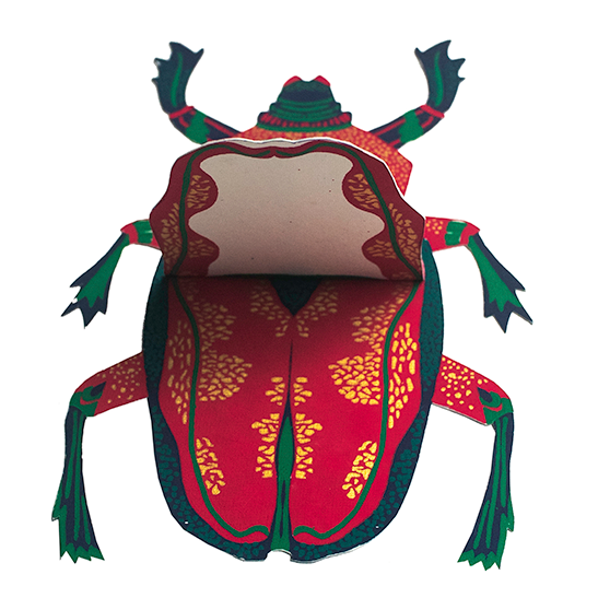 Scarab Beetle Greetings Card