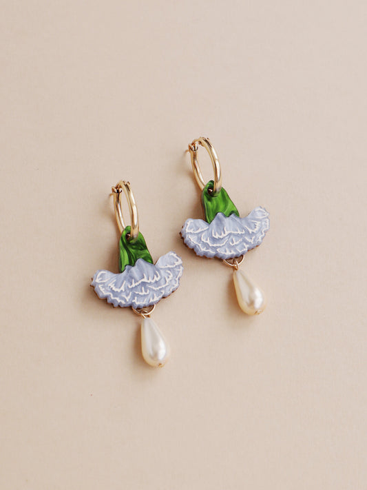 Carnation Drop Hoops