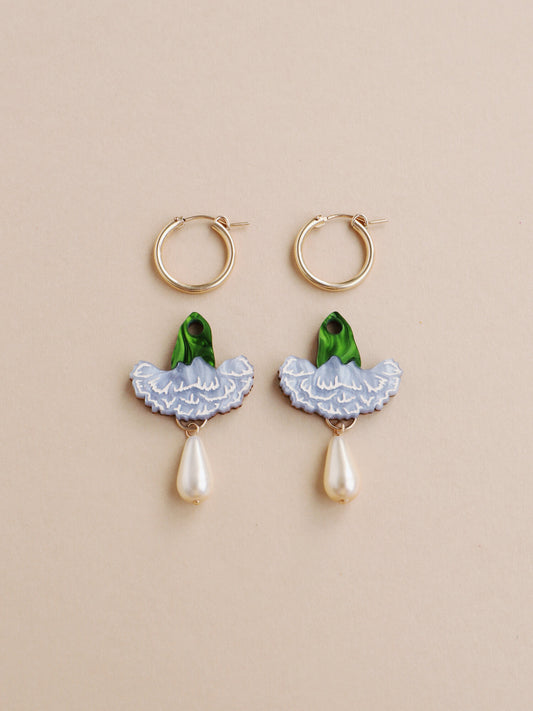 Carnation Drop Hoops