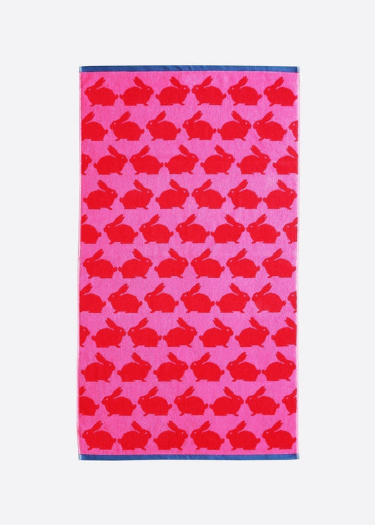 Kissing Rabbits Organic Cotton Hand Towel