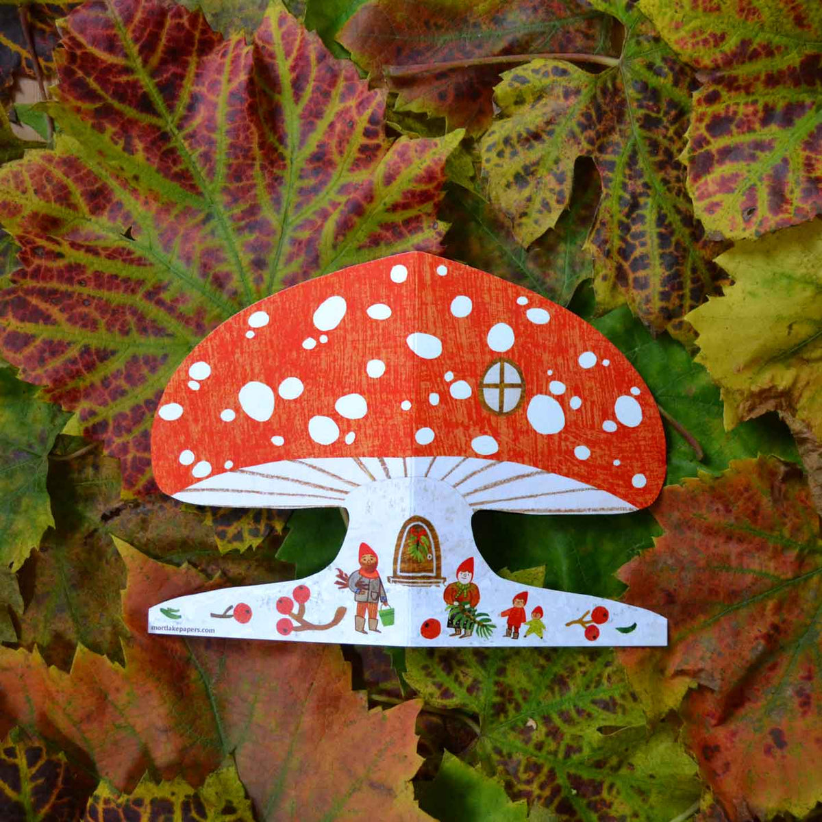 Snowy Mushroom Christmas Card