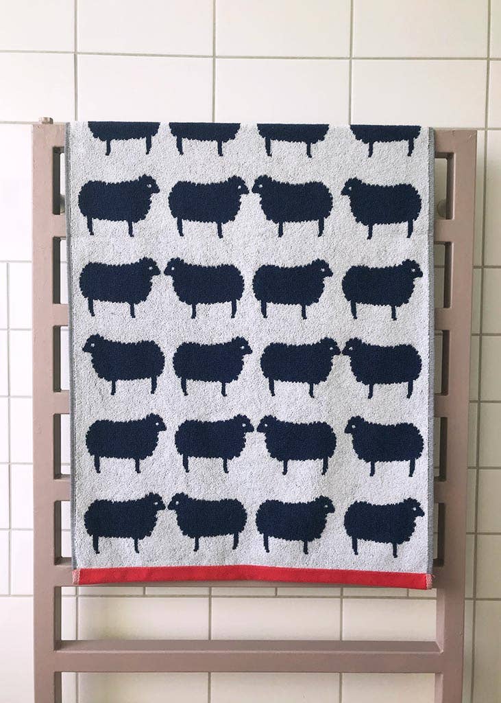 Kissing Sheep Organic Cotton Hand Towel