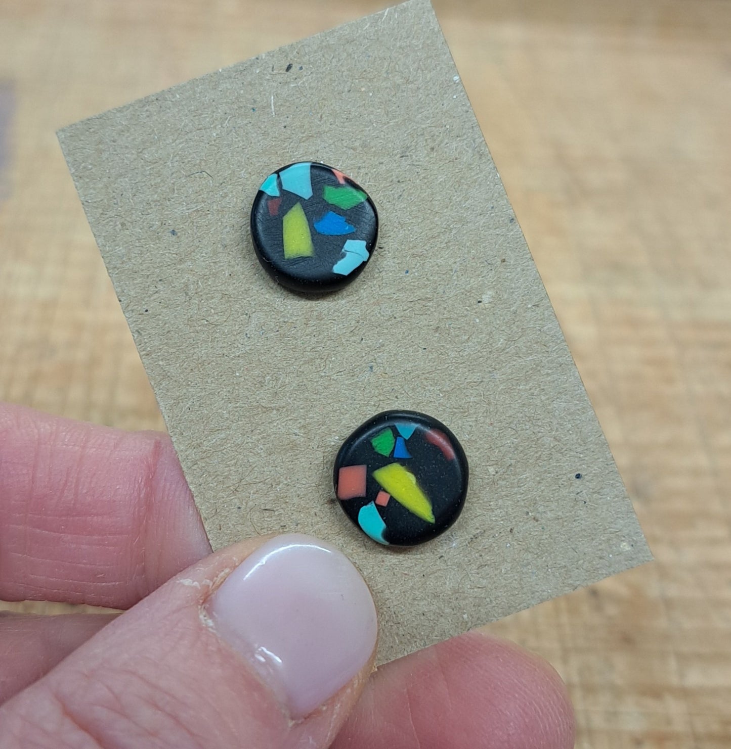 Midnight Speckle - Mini Round Studs