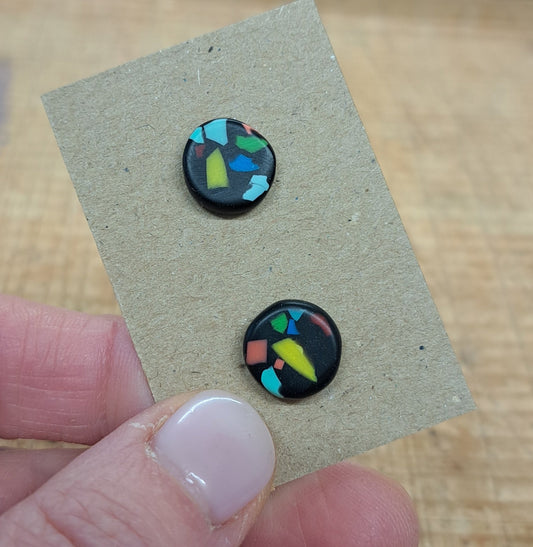 Midnight Speckle - Mini Round Studs
