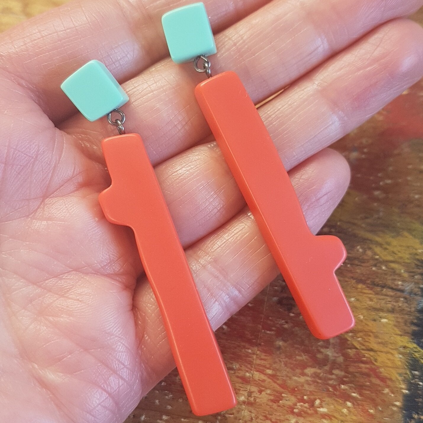 Coral Twig - Double Drop Earrings