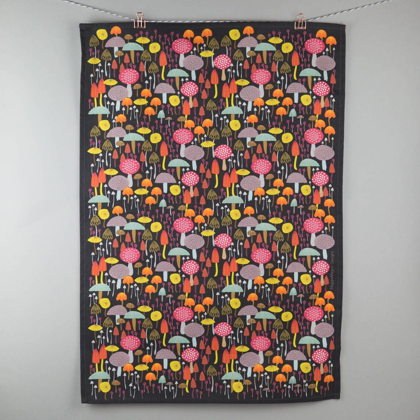 Toadstools and Mushrooms Tea Towel