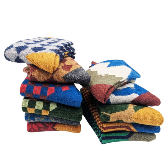 Men's Lambswool Ankle Socks - Sheep