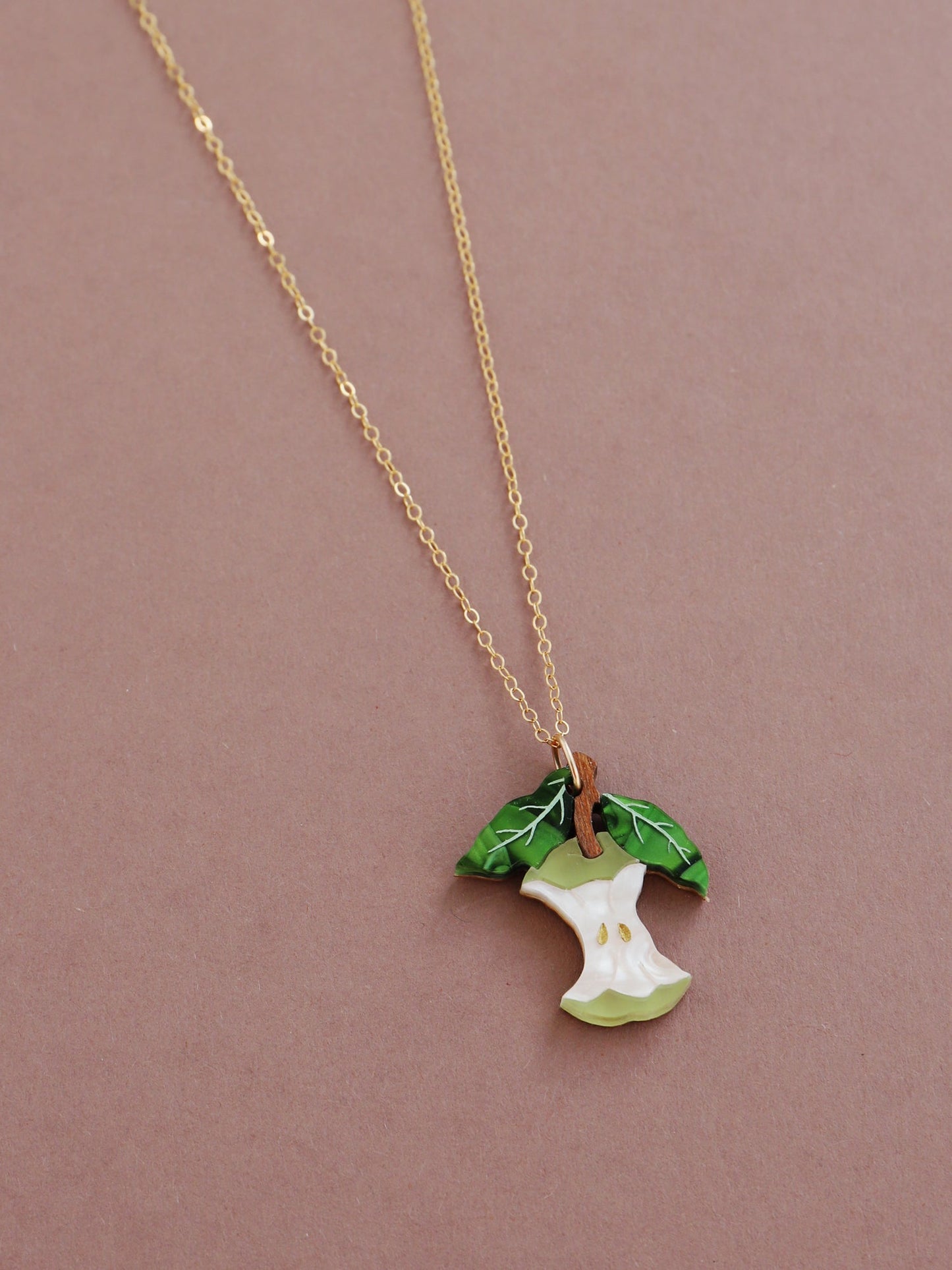Apple Necklace in Green