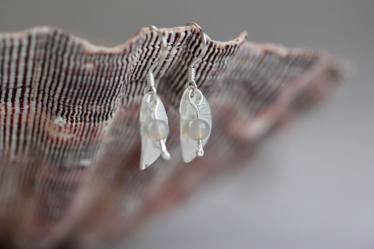 Gail Beaded Leaf Earrings