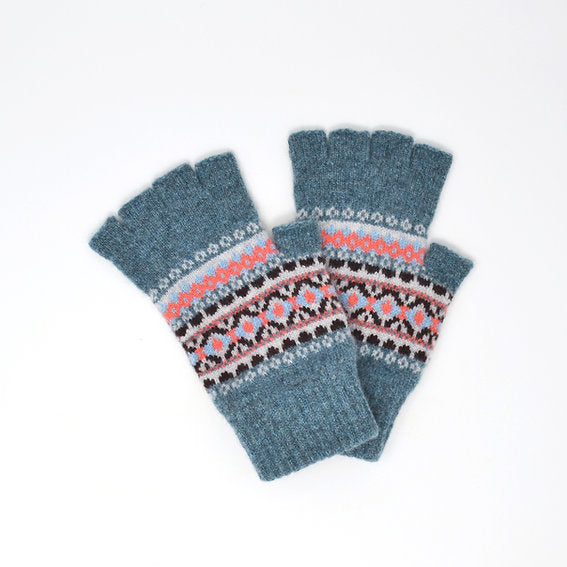 Lichen Blue Half Finger Gloves