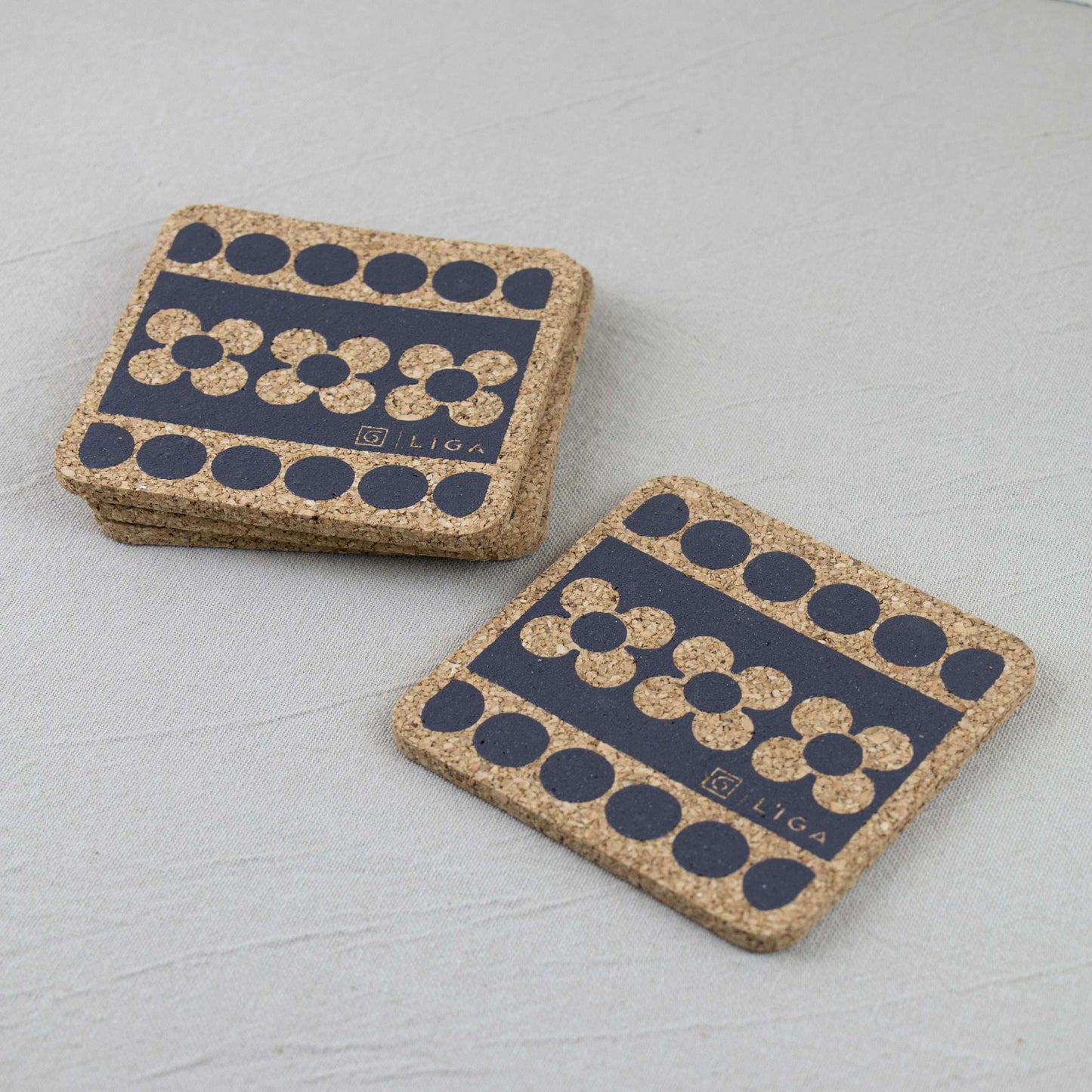 Hornsea Cork Coasters - Saffron.
