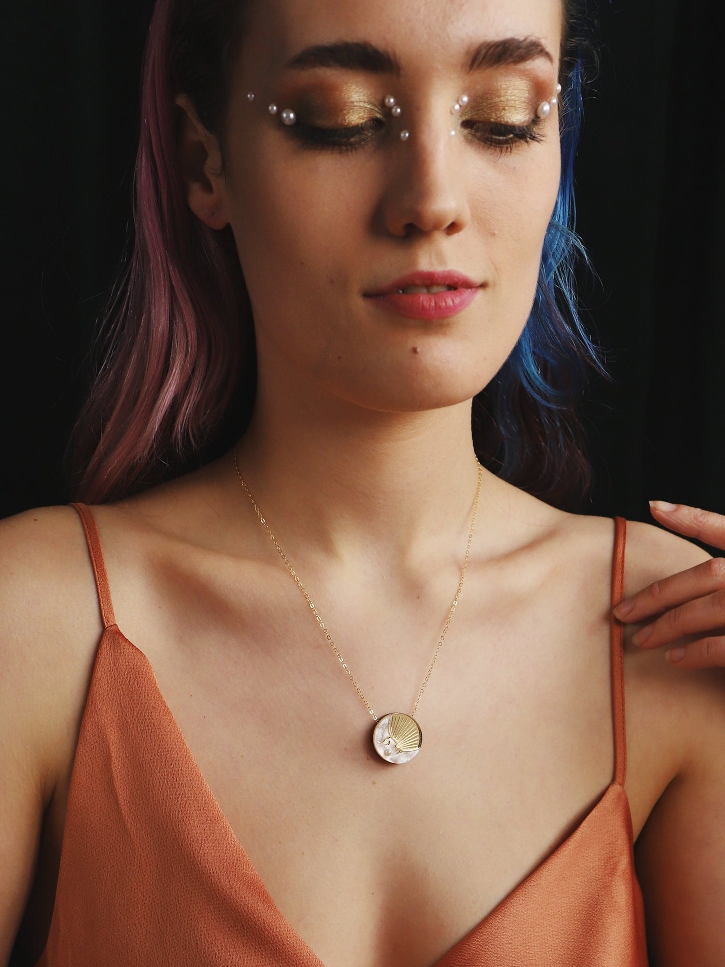 Moon Necklace in Silver